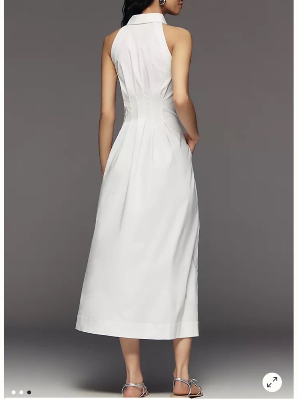 Tobie sleeveless shirtdress by equise - Picture 3 of 5